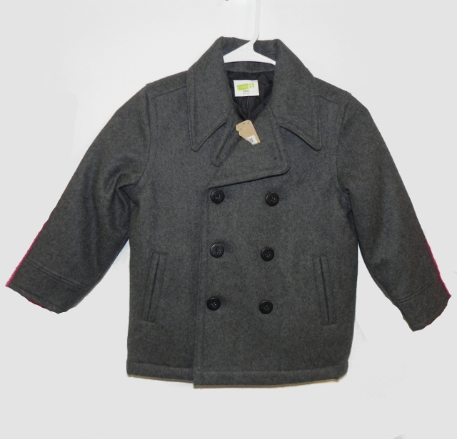 New! Crazy8 XS(4) boys gray wool blend waist length coat. Our Price $39